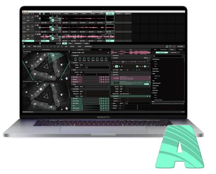 MacBook Pro 15" avec licence RESOLUME ARENA 7